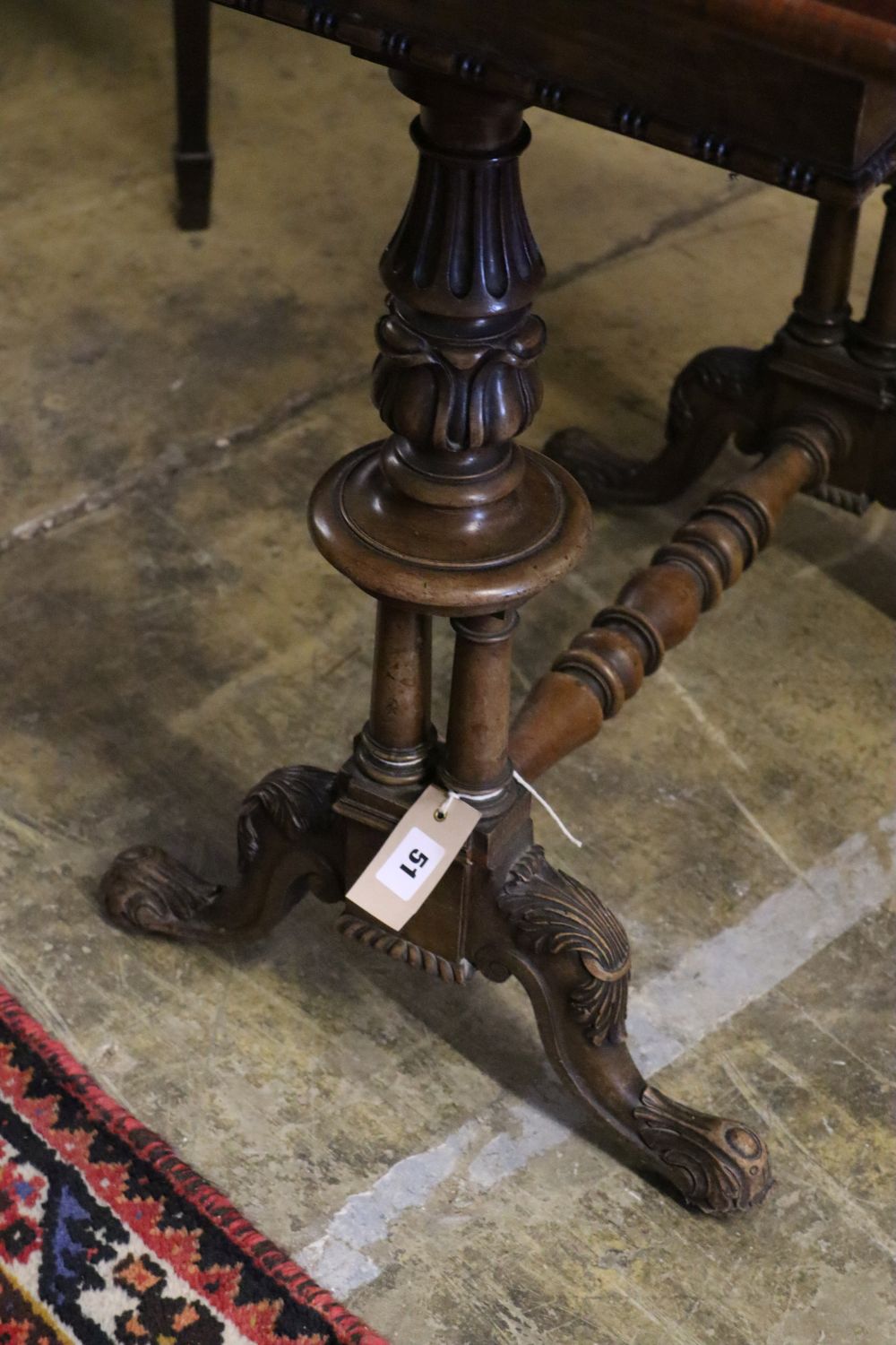 A Victorian mahogany work table in the Gillows style, width 64cm depth 40cm height 74cm